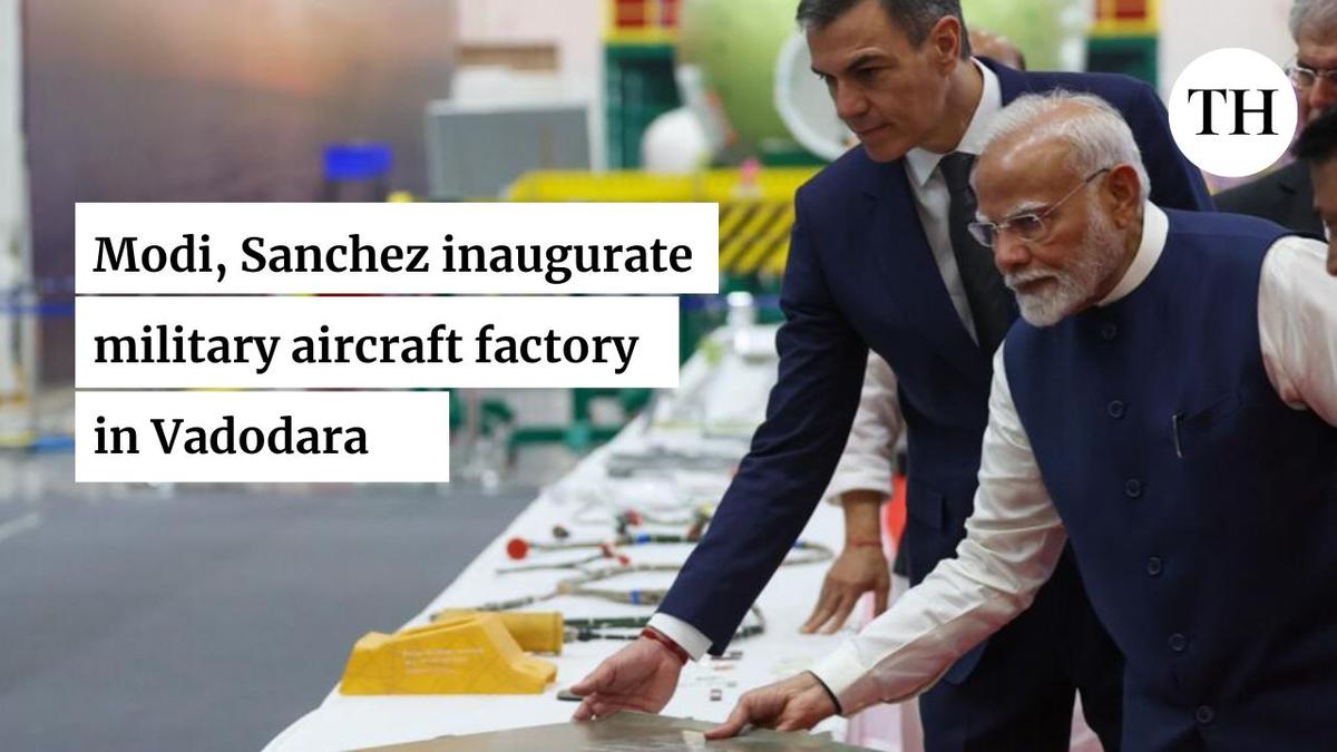 PM Modi, Spain PM Sanchez inaugurate India’s first private military aircraft plant in Vadodara